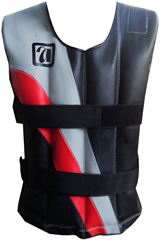 Weighted Vest Black White Red